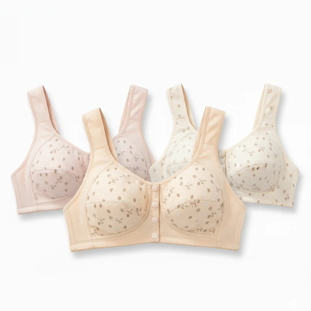 ( Pack of 1 ) Soft Cotton Front Button Bra