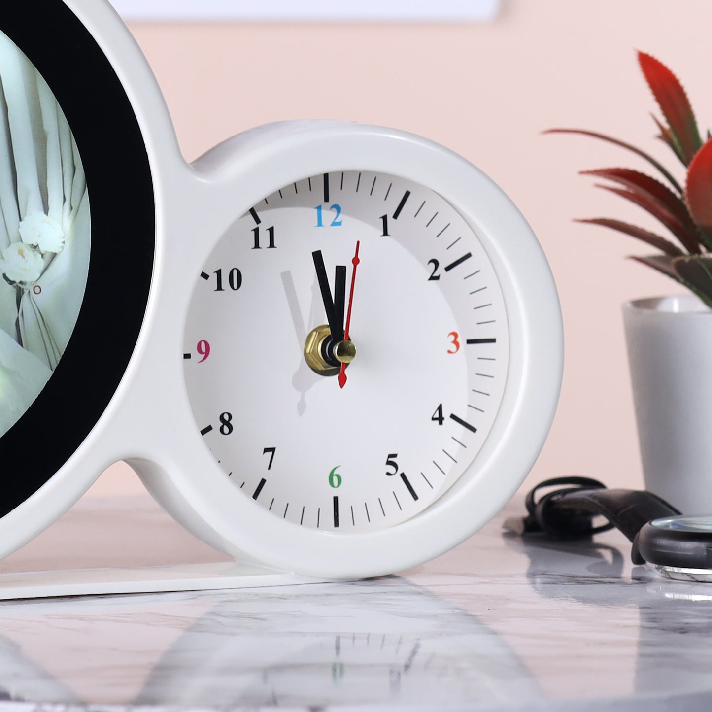 Magic Mirror Photo Frame With Clock