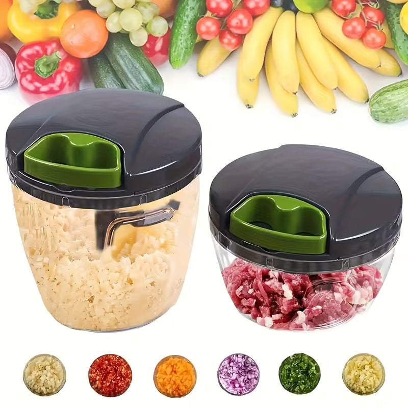 Manual Pull-String Garlic & Vegetable Chopper