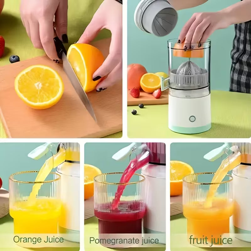 USB Rechargeable Electric Juicer with Automatic Pulp Separator