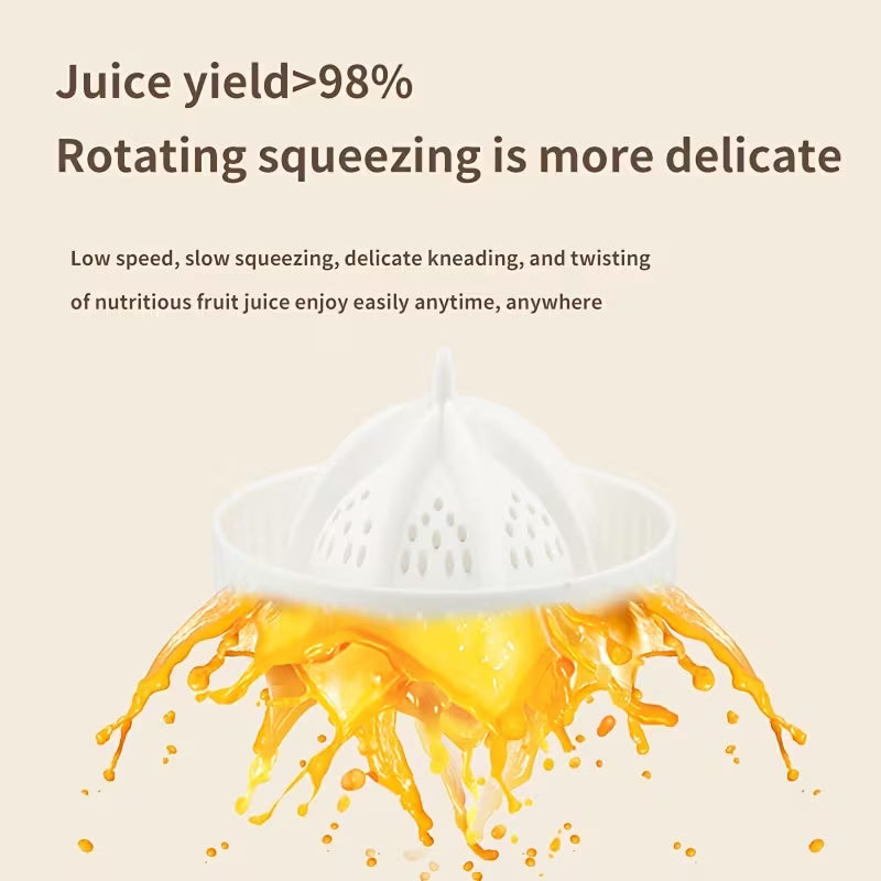 USB Rechargeable Electric Juicer with Automatic Pulp Separator