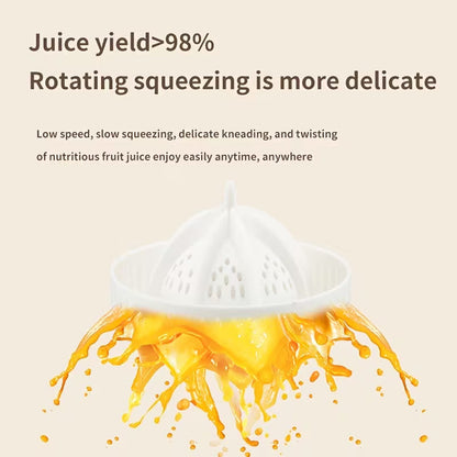 USB Rechargeable Electric Juicer with Automatic Pulp Separator
