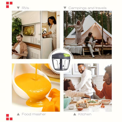 Manual Pull-String Garlic & Vegetable Chopper