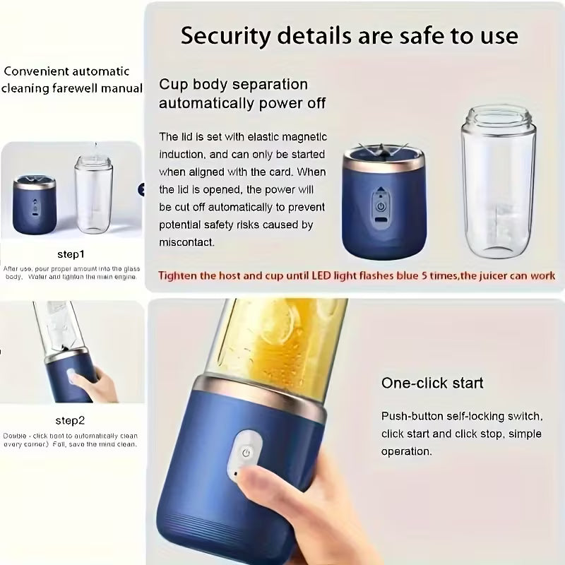 BlendGo Mini – Portable Electric Juicer Blender