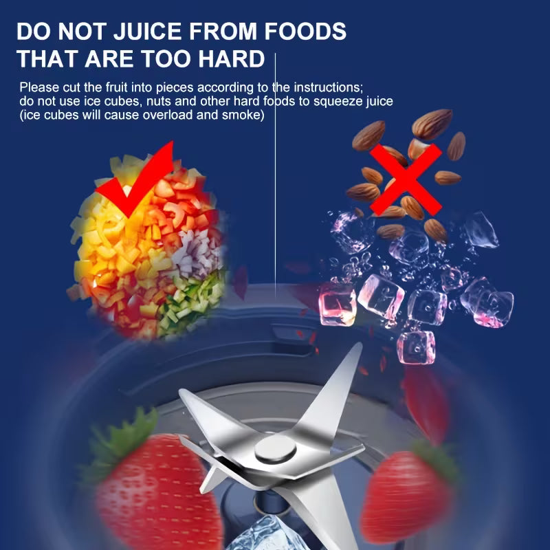 Portable 380ml Rechargeable Blender for Smoothies & Shakes