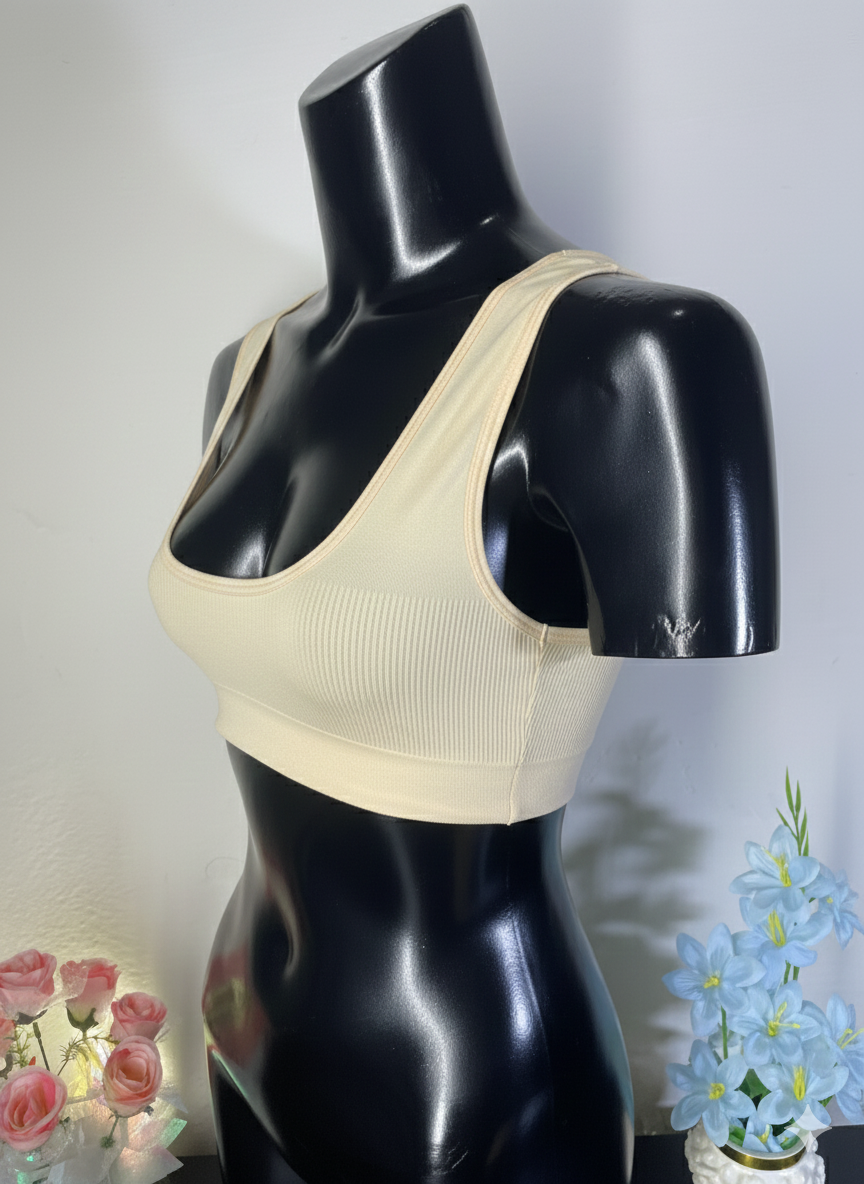 Sports Ribbed Comfort Bra