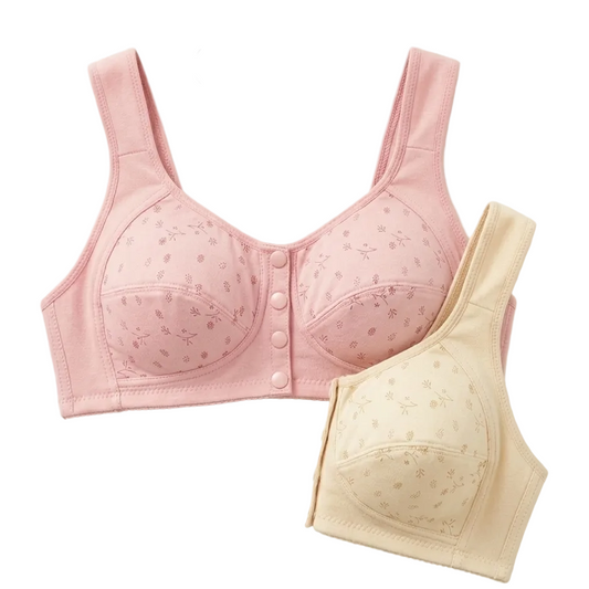 ( Pack of 2 ) Soft  Cotton Front Button Bra