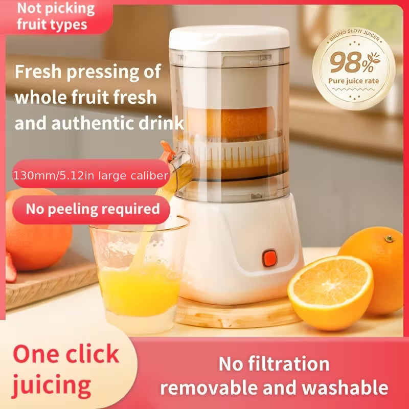 USB Rechargeable Electric Juicer with Automatic Pulp Separator