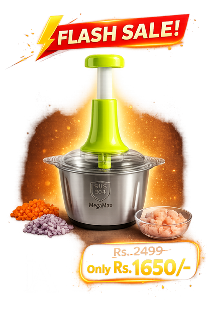 2L Heavy-Duty Stainless Steel Hand Push Chopper