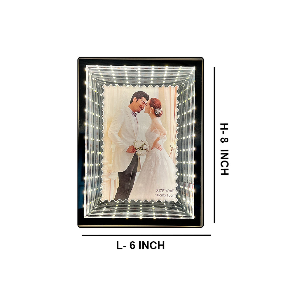 Romantic Shine 3D LED Personalized Photo Frame – Floating Glass Display for Couples & Gifts