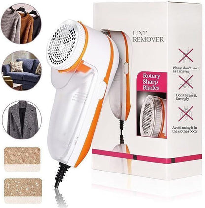 Lint Remover for Woolen Clothes, Electric Lint Remover, Best Lint Shaver for Clothes (White & Orange)
